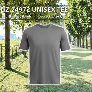 เสื้อยืดพิมพ์ลาย DZ 24972 ทรงโอเวอร์ไซส์ ผ้าฝ้าย/ใยไผ่ ทอเส้นด้ายย้อมสี น้ำหนัก 260 กรัม เหมาะสำหรับเล่นกีฬา ใส่ได้ทั้งผู้ชายและผู้หญิง - Product Image 2