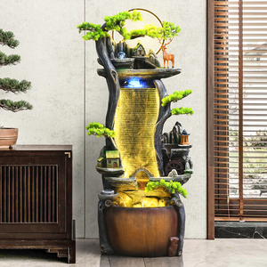 ฮวงจุ้ยตกแต่งภูมิทัศน์ที่สร้างสรรค์การหมุนเวียนพื้นน้ำเพื่อดึงดูดความมั่งคั่งของตกแต่งระเบียงล้อ fengshui - Product Image 2