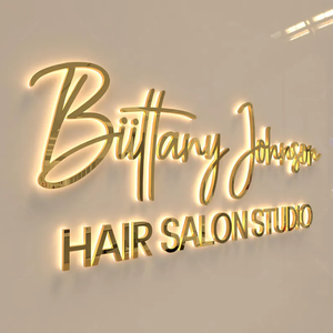 Biển hiệu ngoài trời & trong nhà phát sáng tùy chỉnh, chữ nổi kim loại 3D, logo đèn nền cho quảng cáo trên tường văn phòng - Product Image 6