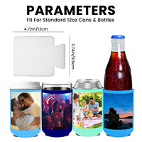Refroidisseur de canettes en néoprène avec logo personnalisé par sublimation, Koozi isotherme pour bouteille de 12 oz, Cadeaux promotionnels et branding