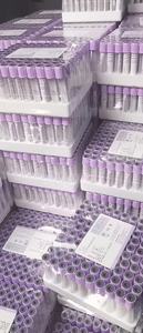 <span class=keywords><strong>Tube</strong></span> de prélèvement sanguin sous vide en verre/PET pour laboratoire médical, bouchon violet, certifié CE K2/K3 - Product Image 6