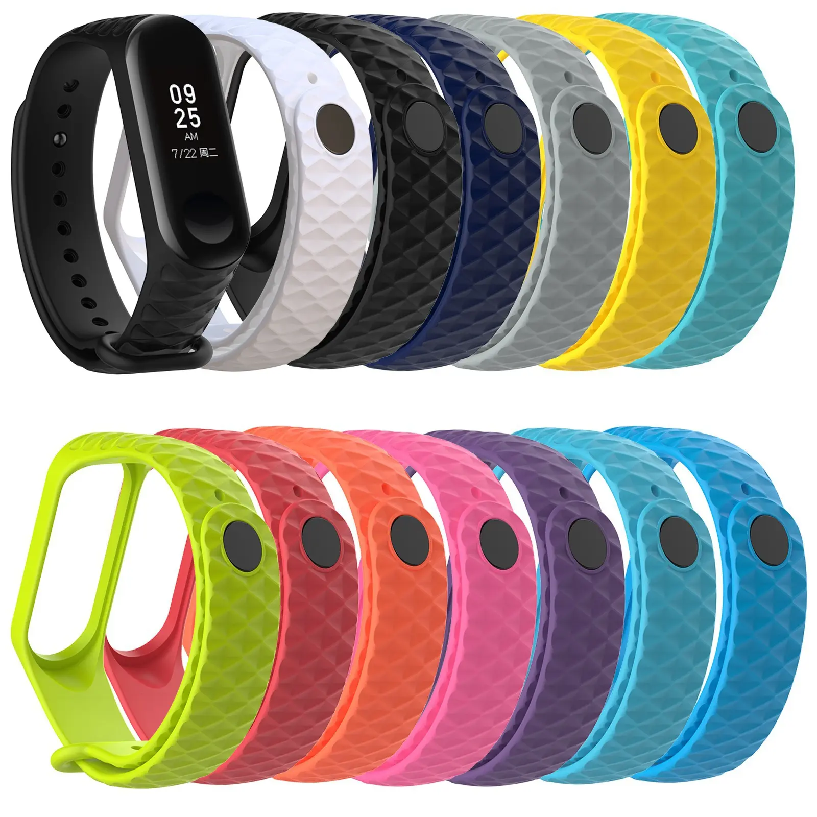 For Xiaomi Mi Band 3 4 Watch Strap Watchband Silicone Wrist Strap For Miband band3 band4 Smartwatch Bracelet