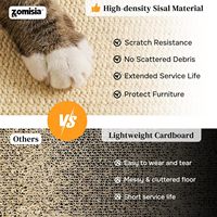 Grattoir pour chat en sisal ovale de luxe de haute qualité et durable avec jouet à balle