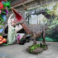 Dinosaure robot animatronique grandeur nature Gecai, modèle réaliste avec mouvements pour parc d'attractions, parc à thème, musée