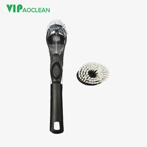 VIPaoclean 롱 핸들 주방 접시 브러쉬 비누 분배 설거지 브러쉬