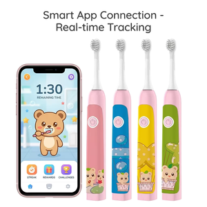Fabricant BSCI, <span class=keywords><strong>brosse</strong></span> à dents électrique sonique pour enfants, <span class=keywords><strong>brosse</strong></span> à dents électrique avec logo privé, application musicale de dessins animés - Product Image 1