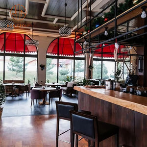 Juego de Mesa y Sillas para Restaurante Comercial: Mesas de Comedor de Madera Oscura y Sillas de Terciopelo Esmeralda con Patas de Acero Negro, Paquete Resistente - Product Image 6