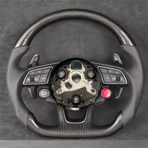 Con botón de inicio <span class=keywords><strong>S</strong></span>-<span class=keywords><strong>Line</strong></span> medio volante de carbono para <span class=keywords><strong>Audi</strong></span> <span class=keywords><strong>Q8</strong></span> SQ8 A3 A4 B9 A5 B8 A6 C7 A7 S3 S4 RS3 RS5 RS7 RS6 C8 - Product Image 5
