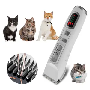 Dog Clippers Professional Heavy Duty Dog Grooming Clipper 3-Speed Low Noise High Power Rechargeable Cordless Pet Grooming Tools