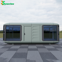 Maison conteneur en acier modulaire autonome, hébergement intelligent, appartement moderne à énergie solaire, villa de camping avec salon
