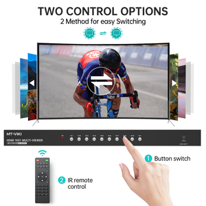 MT-VIKI Multi-Viewer HDMI 4K 16x1 con Telecomando IR, Switcher HDMI 4K@30Hz Senza Interruzioni 16 Ingressi 1 Uscita per PS4/PS5/Telecamere di Sicurezza - Product Image 3