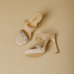 รองเท้าส้นสูงแบบรัดส้น ระบายอากาศได้ดี ส้นหนา ดีไซน์หรูหรา สไตล์ฤดูร้อน รุ่นใหม่ล่าสุด สไตล์ฝรั่งเศส ประดับคริสตัล พื้นหนา ส้นเข็ม - Product Image 3