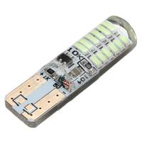 Ampoule LED T10 W5W 168 3014 24SMD pour voiture, clignotante, en gel de silicone, pour plaque d'immatriculation, feux de positionnement, 2 modèles T10 LED 194, 12V