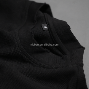 <strong>Waffle</strong> Thermal Long Sleeve <strong>Shirt</strong> Custom Printed Heavyweight Distressed Long Sleeve Streetwear t -<strong>shirt</strong> - Product Image 4