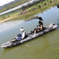 Kayak tandem modulaire Viking 14,9 pieds, double siège, sit-on-top, pour 2 personnes, avec moteur électrique, propulseur, en HDPE.