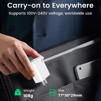 Chargeur rapide USB-C 3 ports TKT 65W GaN avec protection OTP/OVP pour téléphones, tablettes et ordinateurs portables certifiés MFi