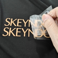 Patch en TPU personnalisé couleur or champagne, emblème 3D gonflé haute fréquence thermocollant pour vêtements