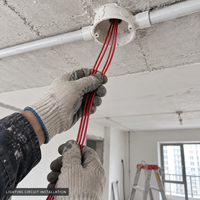 Câble électrique souple BVR pour bâtiment, en cuivre toronné, monoconducteur, isolé PVC 450/750V, pour conduit