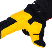 Gants de cyclisme HAIYI Premium en cuir de mouton, à doigts entiers, respirants, extensibles, antidérapants, avec sangle de poignet réglable et boucle