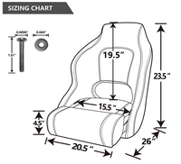 Siège Bateau Flip-Up Capitaine Sport Premium le Plus Populaire – Fabrication Chinoise
