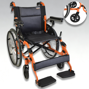 Aluminium Rolstoel Comfortabele Ergonomische Leuning Opvouwbare Rug SYIV100-30A Handmatige Rolstoel Voor Reis - Product Image 2