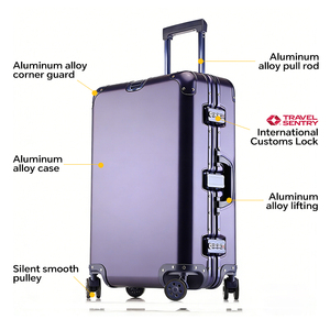 <span class=keywords><strong>Maleta</strong></span> de Viaje Personalizable con Diseño de Patrón, de Alta Gama, Totalmente de Aluminio, Resistente, con Candado TSA y Ruedas Giratorias - Product Image 4