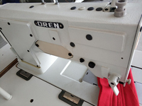 Machine à coudre industrielle à double aiguille à lit plat OREN avec pied entraîneur motorisé haute vitesse pour la production de vêtements industriels RN-872