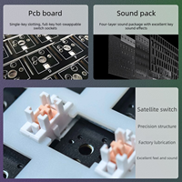 Clavier à interrupteurs magnétiques 75 % avec bouton de volume, moules OEM existants, éclairage RGB, support de remplacement à chaud, disposition personnalisée/barre d'espace divisée/LOGO