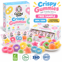 (FREE SAMPLE) New Exotic Candy Halal Crystal Crispy Jam Filled Pretzel Shape Gummy Candy Sweets Custom Wholesale