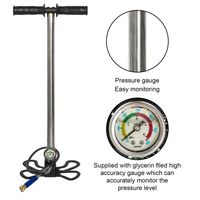 Pompe à main PCP TUXING OEM, nouveau style, haute pression 300 bars 4500 psi, noire, 3 étapes, pour remplissage de paintball, avec pédale en forme de papillon