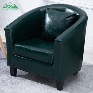 Set di Poltrona Accent in Velluto Teal Wayon, Comoda Poltrona Lounge con <span class=keywords><strong>Schienale</strong></span> <span class=keywords><strong>Alto</strong></span> e Tavolino Laterale per Angolo Lettura in Soggiorno - Product Image 3