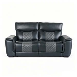 Juego de Sofás de Cuero Reclinables Manuales Cuadrados Modernos con Materiales de Primera Calidad y Patas Metálicas para 3+2 Plazas, Comodidad para Cine en Casa - Product Image 4