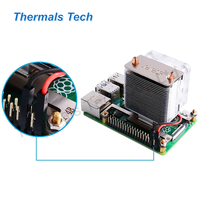 Disipador de Calor en Forma de U de Aluminio para Raspberry Pi 4B 3B+ con Ventilador para CPU