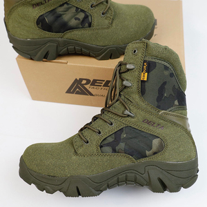 Bottes tactiques Delta pour hommes DF22 TSB10, camouflage vert, pour le camping en plein air, tissu Oxford vert olive, imperméables, hautes, pour la randonnée en plein air. - Product Image 5