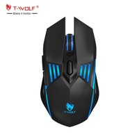 Ratón Inalámbrico RGB para Juegos, Ratón Óptico Recargable 6D, Ratón con Programación de Macros, 8000DPI, Ratón Óptico de Oficina para Computadora Portátil y de Escritorio