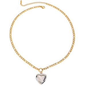 Collar de acero de titanio con forma de corazón para mujer, regalo, joyería, cadenas de moda, collares - Product Image 1