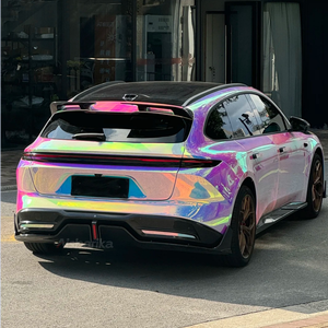 ฟิล์มไวนิลโครเมียม PET สีรุ้ง โฮโลแกรม เงา สีขาวเงิน PVC สติ๊กเกอร์ติดรถยนต์ ฟิล์มหุ้มรถยนต์ โครเมียมเคลือบเงา สีรุ้ง - Product Image 5