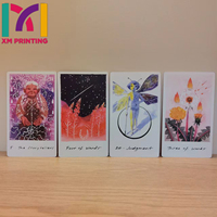 Cartes de tarot et d'oracle personnalisées par le fabricant, boîte imprimée offset de qualité supérieure avec design holographique doré et bords dorés