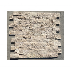 Panel de ledger de cara dividida de travertino ligero para chimenea de pared decoración decorativa para el hogar diseño de lujo tamaño personalizado al por mayor - Product Image 4