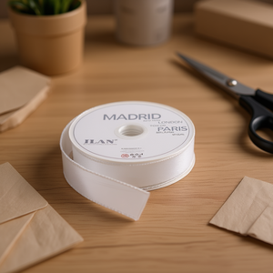 ILAN ริบบิ้นผ้าสีขาวขนาด 4.0 ซม. ยาว 46 ม. - Product Image 2