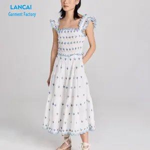 Garment Manufacturers Customized Women's Clothing Casual Dresses Sexy Ladies Girls Chiffon Dress