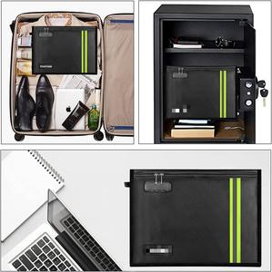 Bán buôn lính cứu hỏa thiết kế hai lớp dây kéo chống cháy bảo vệ tiền mặt tài liệu - Product Image 5