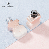 Vernis à ongles gel dégradé rose, flacon en verre 5ml, flacon de vernis à ongles vide, ours mignon avec logo personnalisable