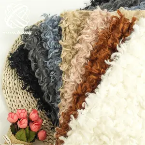 Fur Fabric Hot Sale High Quality Curly Faux Fur Artificial Long Pile Fabric For Garment Toy Bag Shoes