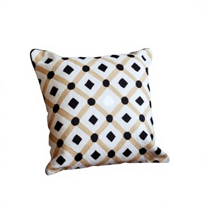 2025 Designer Wool Handmade Crewel Embroidery Wool Chain Stitched Cushion <b>Cover</b> <b>For</b> <b>Sofa</b> Couch Living Room From Indian Supplier - Product Image 1