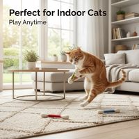 Jouet interactif pour chat ZMaker en forme de coton-tige géant avec herbe à chat, pour le soin dentaire, la dentition, le soulagement du stress et l'interaction