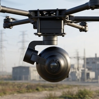 Caméra à double capteur K11 avec suivi IA et contrôle du zoom, compatible drone d'inspection industrielle à charge utile de 3 kg, haute précision 21Y