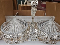 Nouveau Plateau de Service QIAN HU 2026 en Métal Doré de Luxe, Style Nordique Vintage, Écologique, avec Couvercle et Poignées pour Fruits Secs et Snacks