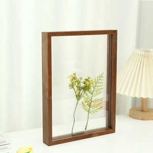 Wooden Photo <b>Frame</b> Rectangle Solid Wood Handmade Display Stand For Dried Flowers Decorative - Product Image 3