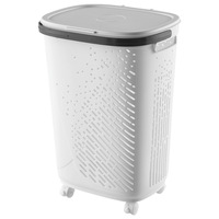 Panier à linge portable en plastique écologique pour la maison avec roulettes, panier de rangement pour vêtements pour la salle de bain
